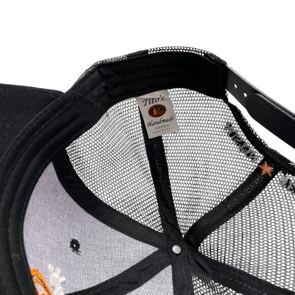 Titos Handmade Vodka Travis Mesh Trucker Snapback Hat Cap Black - Picture 7 of 8